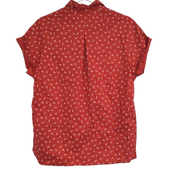 NWT Woolrich Spoil Her Printed Popover Shirt‎ for Ladies Medium Red - Picture 3 of 6